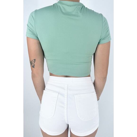 Women's Cowgirl Turquoise Crewneck Short Sleeve Tee Size XS - Picture 2 of 3